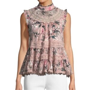 Kate Spade Botanical Chiffon Top